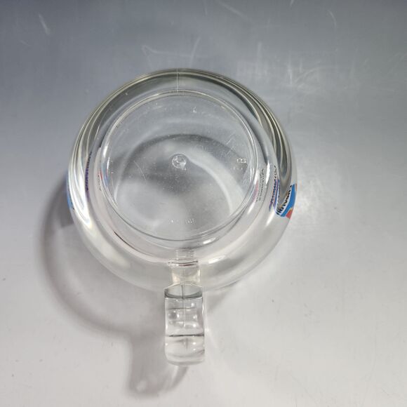 Vintage Chevron Oil Mug Unique Heavy Acrylic Crystal Clear Lucite Advertising - Picture 4 of 7